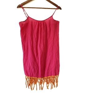 ⭕Women's Spaghetti Strap Fringe Hem Blouse